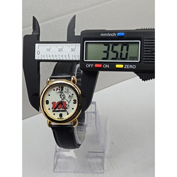 Rare Vintage Disney Mickey Inc 101 Dalmatians Rotating Watch Gold New Battery main image 7